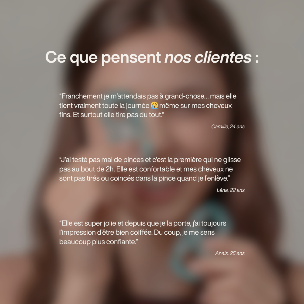 moaé. clip — une coiffure élégante, sans effort, qui tient toute la journée